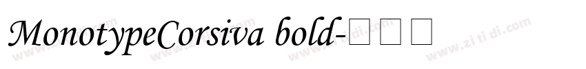 MonotypeCorsiva bold字体转换